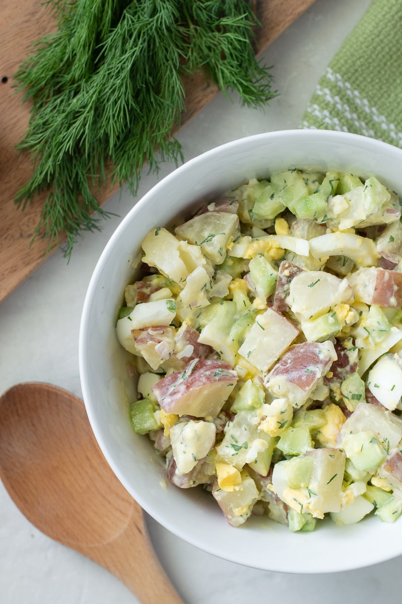 Fixed on Fresh - Healthy Cucumber Dill Potato Salad