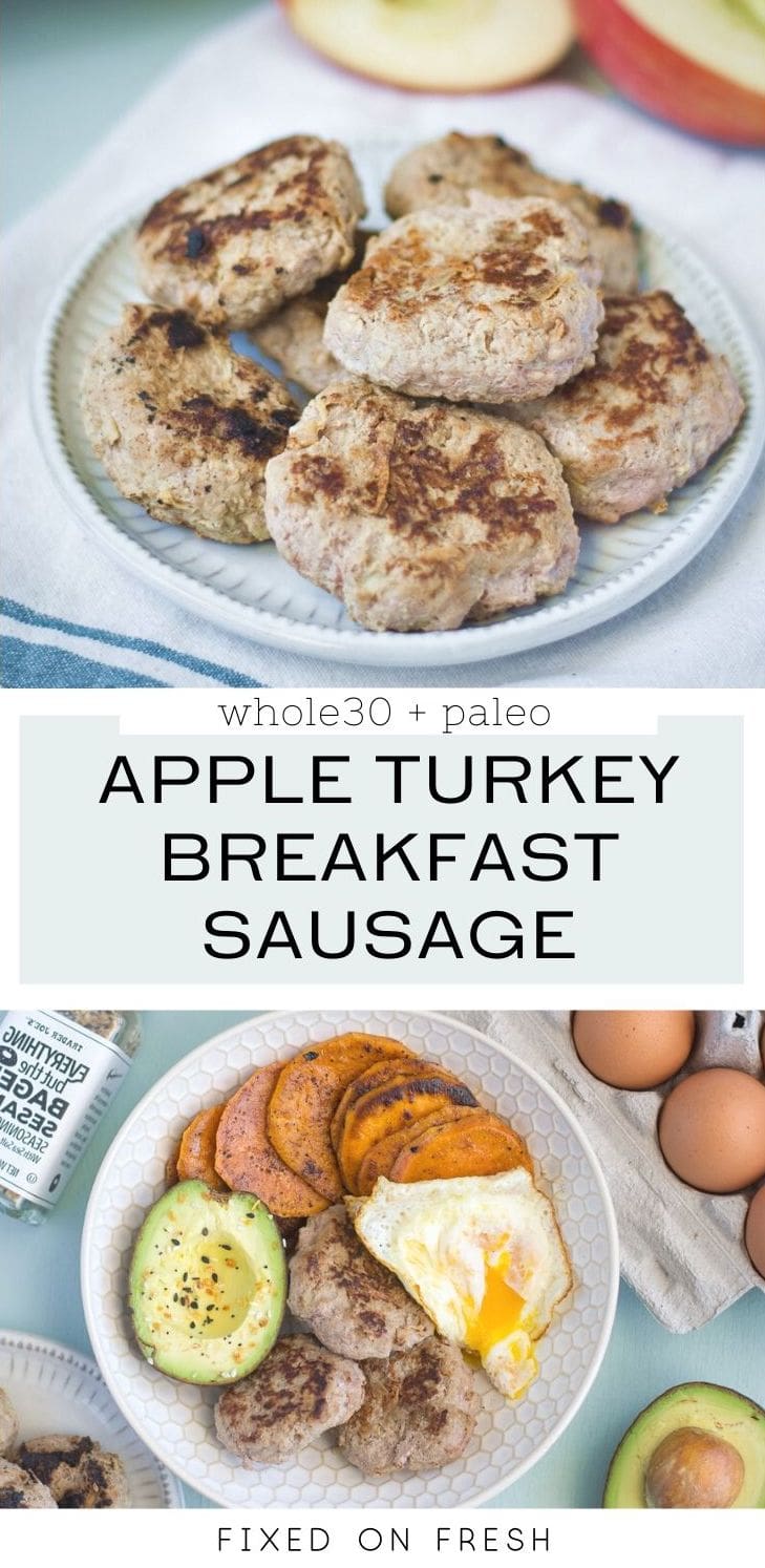 Whole30 and Paleo approved turkey breakfast sausage is simple to make with only 3 ingredients. These homemade sausages are budget friendly and healthy. 