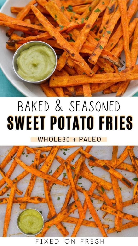 Whole30 Sweet Potato Fries with Avocado Aioli - FIXED on FRESH