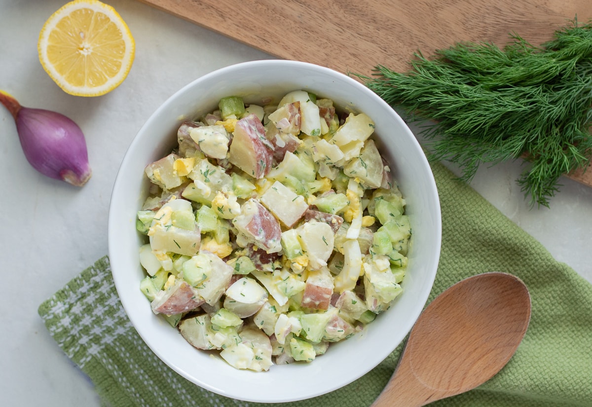 Fixed on Fresh - Healthy Cucumber Dill Potato Salad