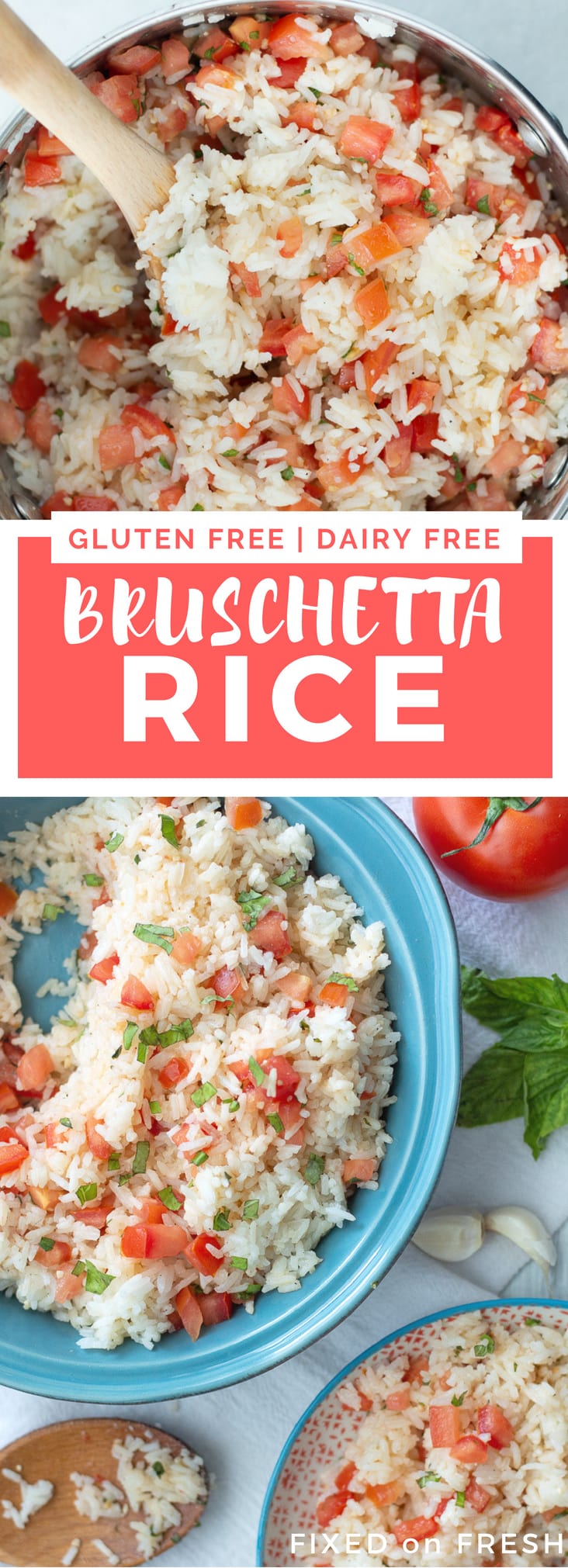 Bruschetta Rice is a flavorful side dish recipe that is easy to make. It's a healthy rice dish for the family dinners.