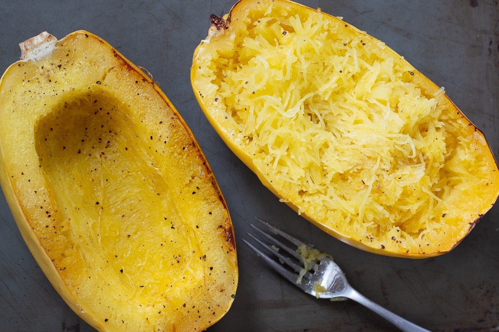 Fixed on Fresh - Spaghetti Squash Chicken Carbonara {Low Carb, Keto, Grain Free}