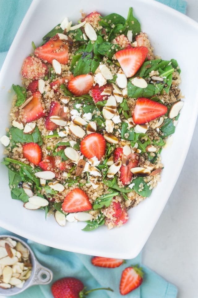 Balsamic Strawberry Quinoa Salad Super Easy Quinoa Salad Recipe
