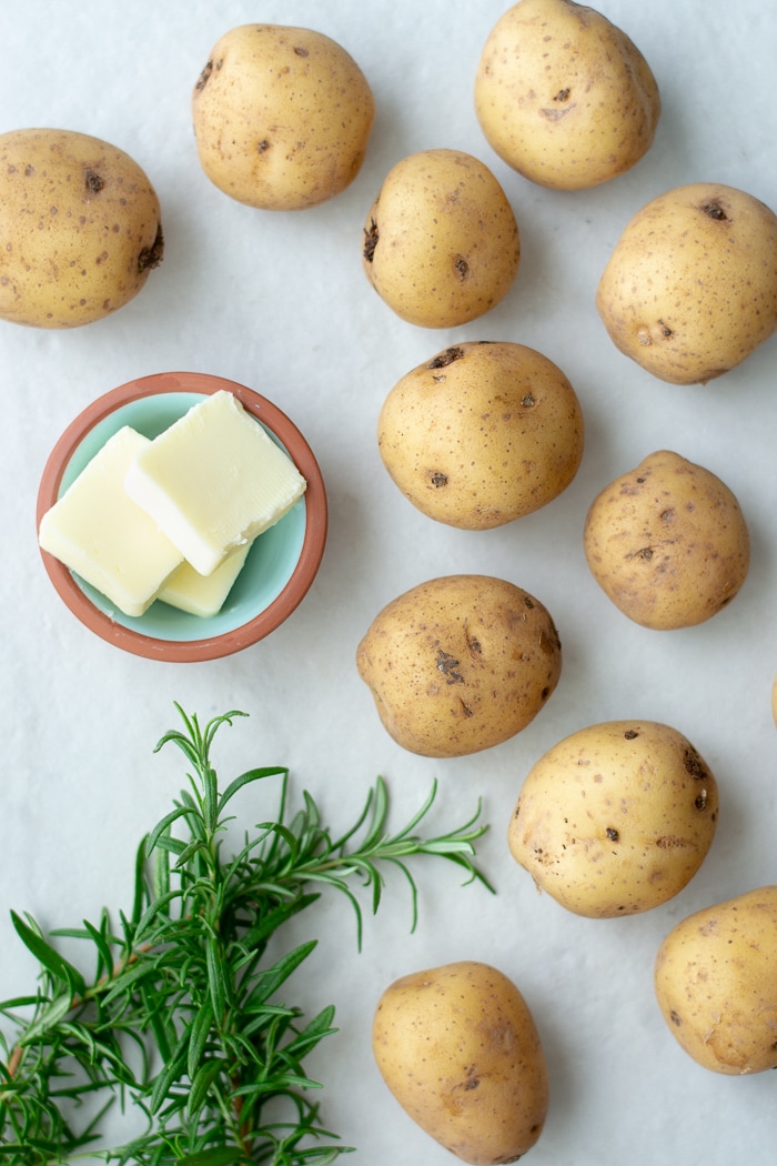 Grilled Potatoes with Rosemary Browned Butter - Fixed on Fresh