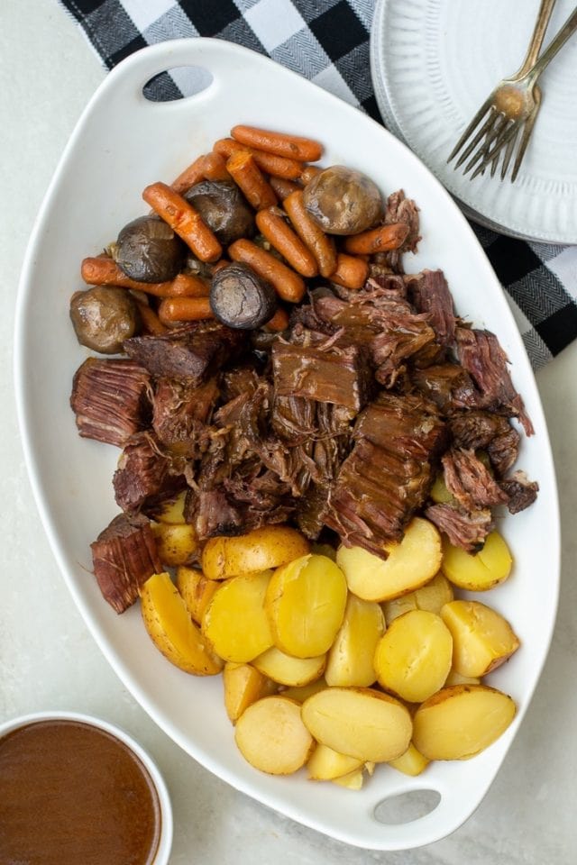 Slow Cooker Pot Roast with Red Wine Gravy FIXED on FRESH