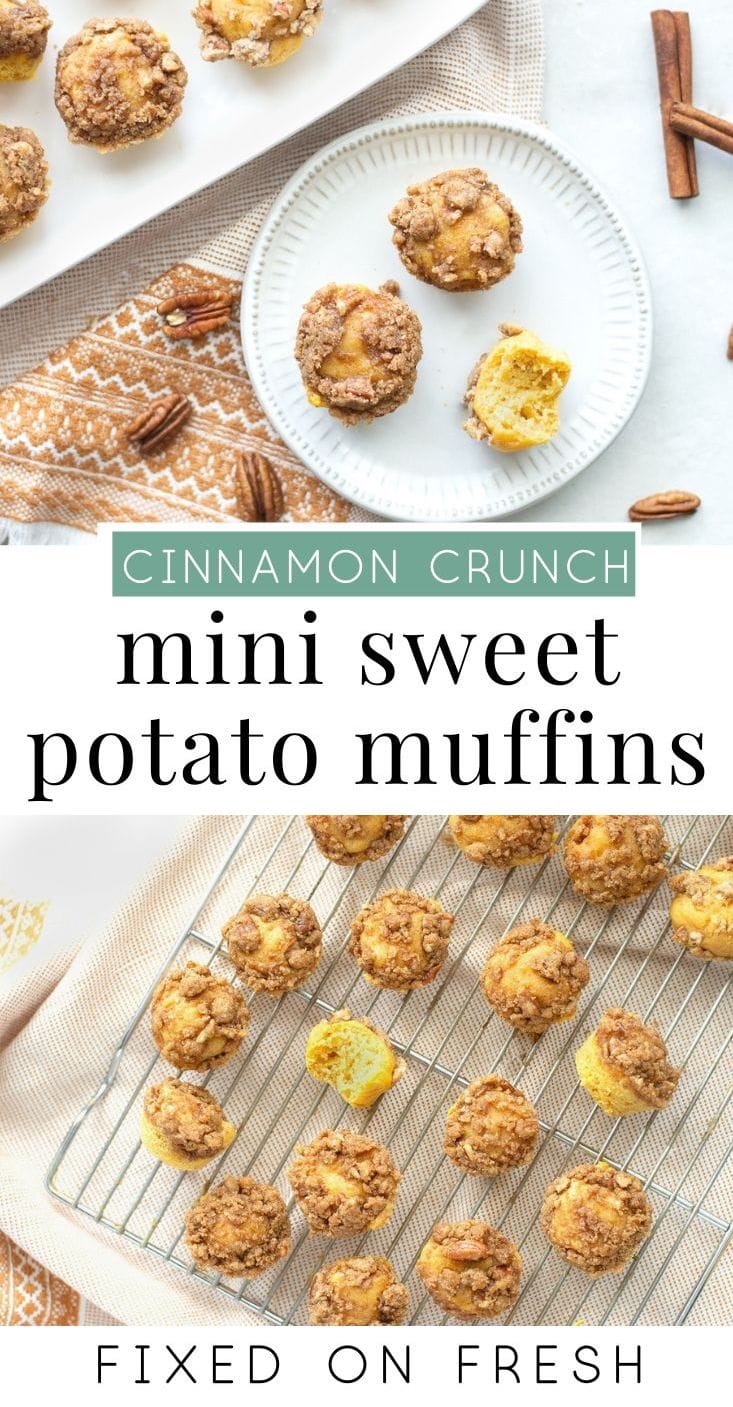 A healthier version of those mini muffins from the store, Cinnamon 
Sweet Potato Mini Muffins make a tasty breakfast on the go and can be made vegan, gluten free and paleo to suit your diet. #sweetpotato #breakfast