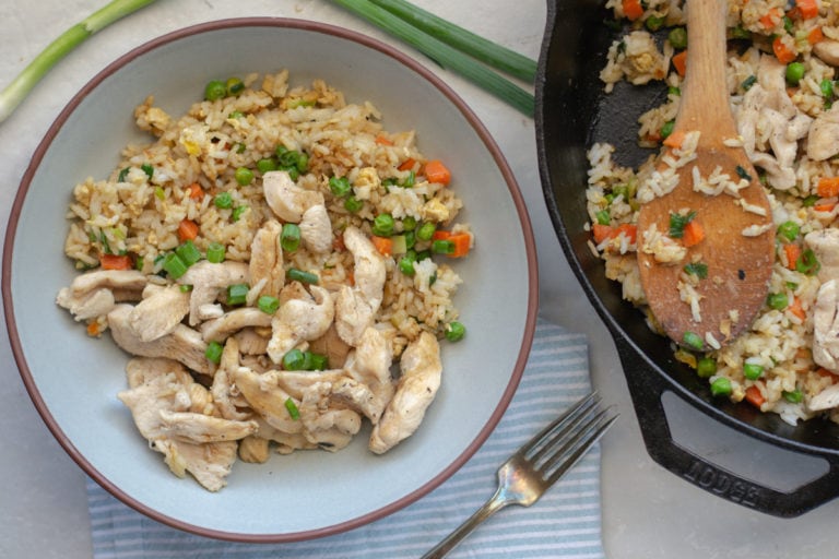 20-Minute Chicken Fried Rice (Low Calorie + No Soy) - FIXED on FRESH
