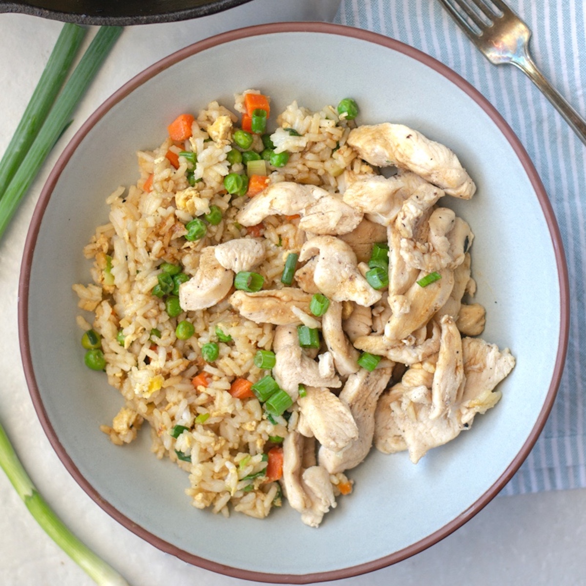 20-Minute Chicken Fried Rice (Low Calorie + No Soy) - FIXED on FRESH