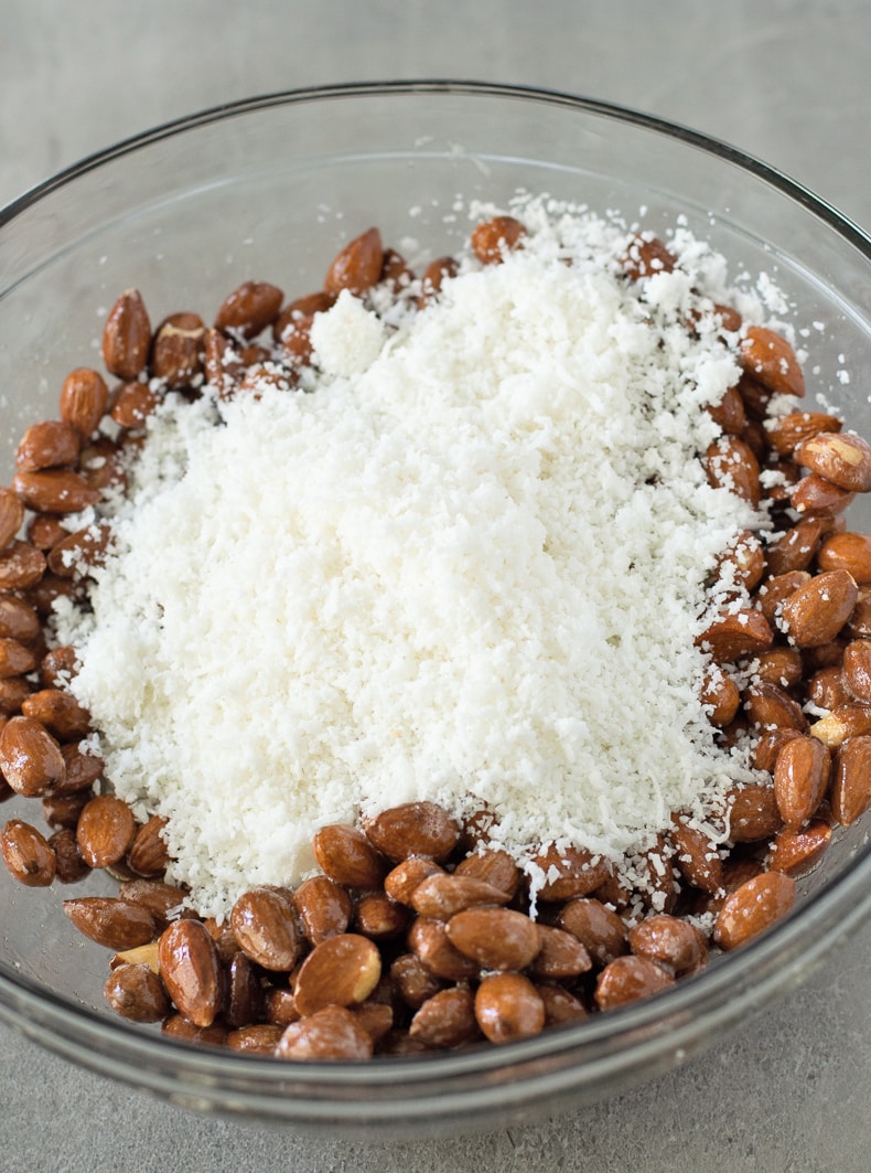 Coconut Roasted Almonds - Bowl of Ingredients