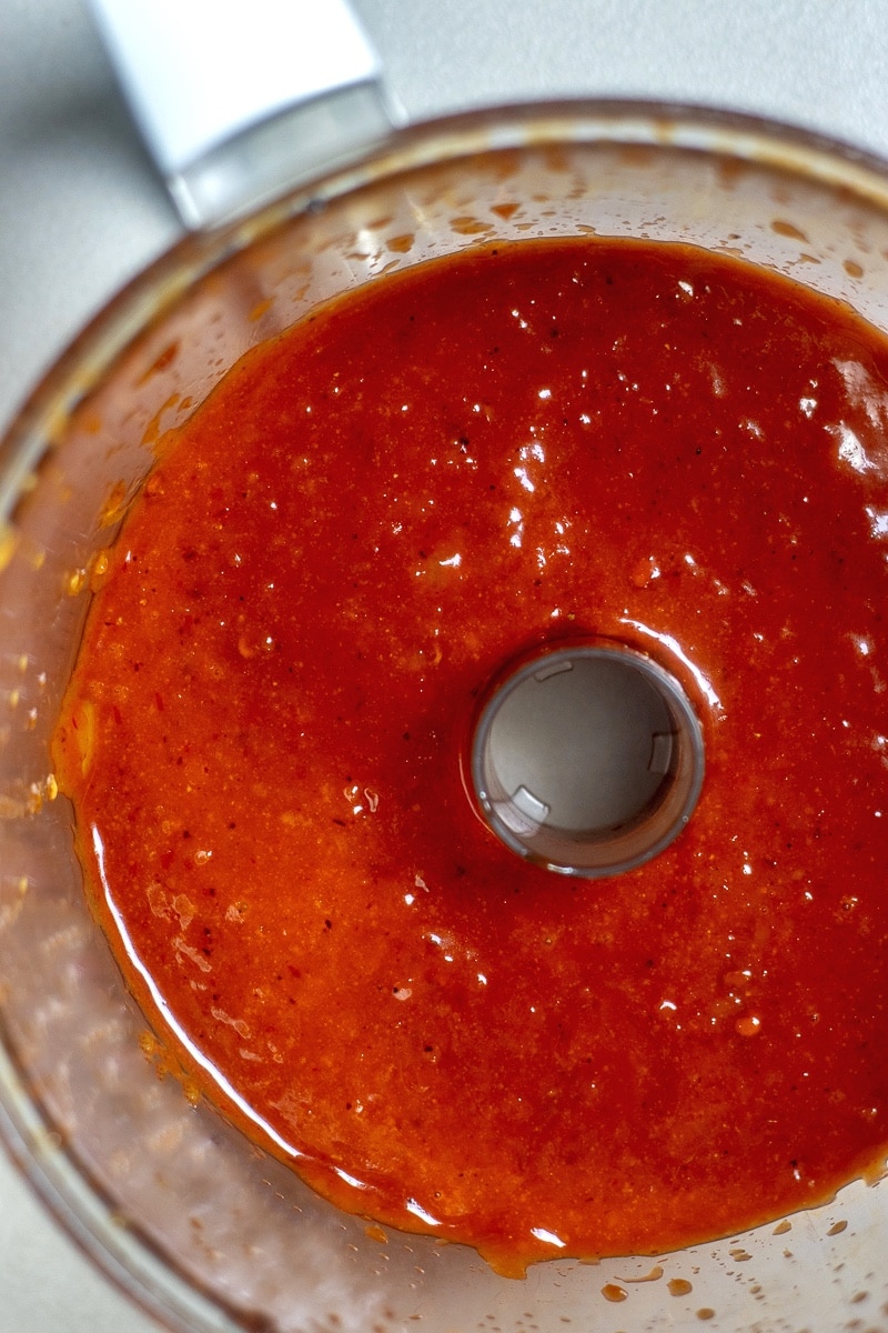Honey barbecue sauce consistency after processing ingredients
