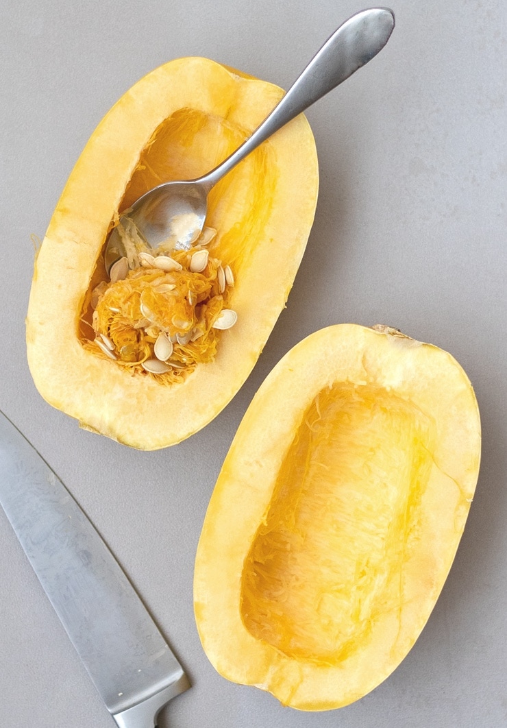 What's the easiest way to cut spaghetti squash