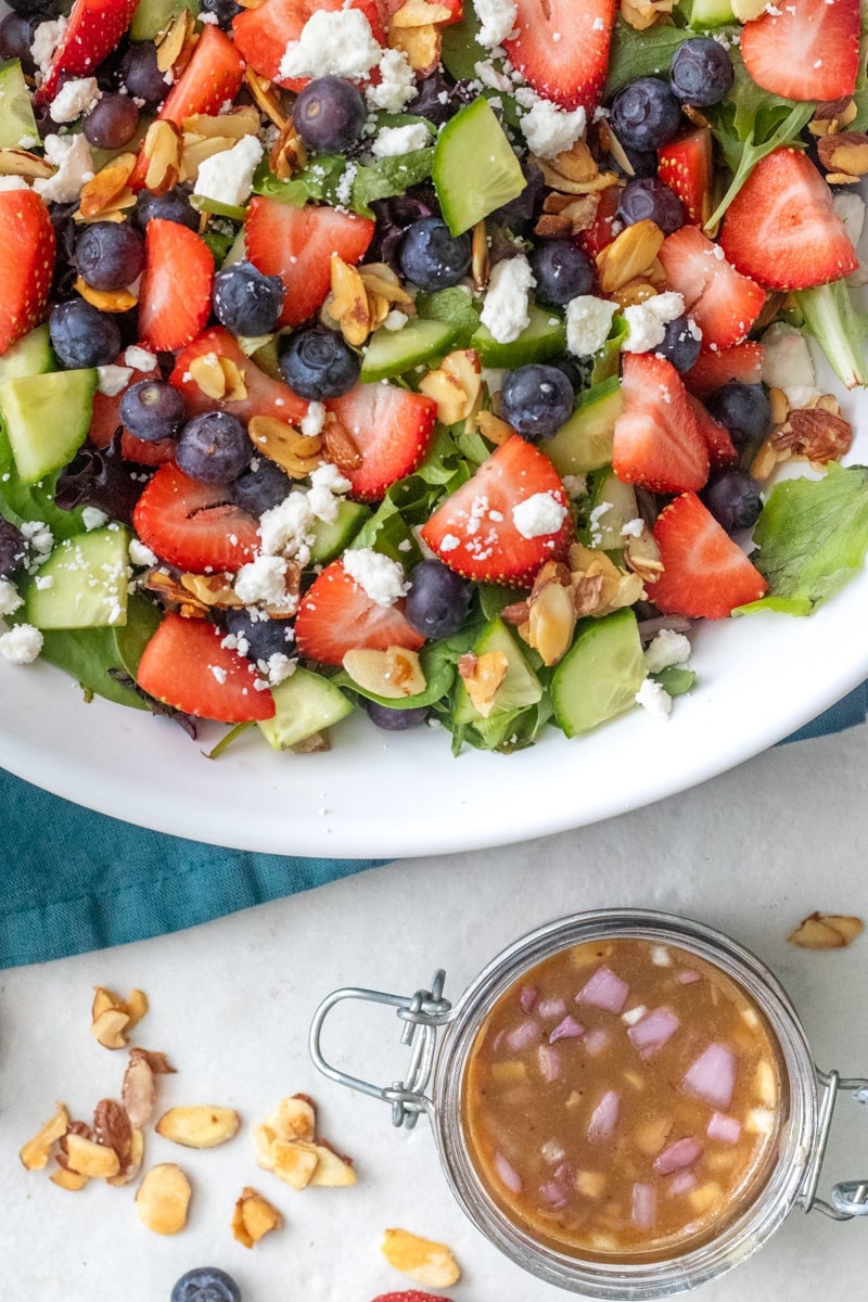 Honey Balsamic Vinaigrette for spring strawberry salad