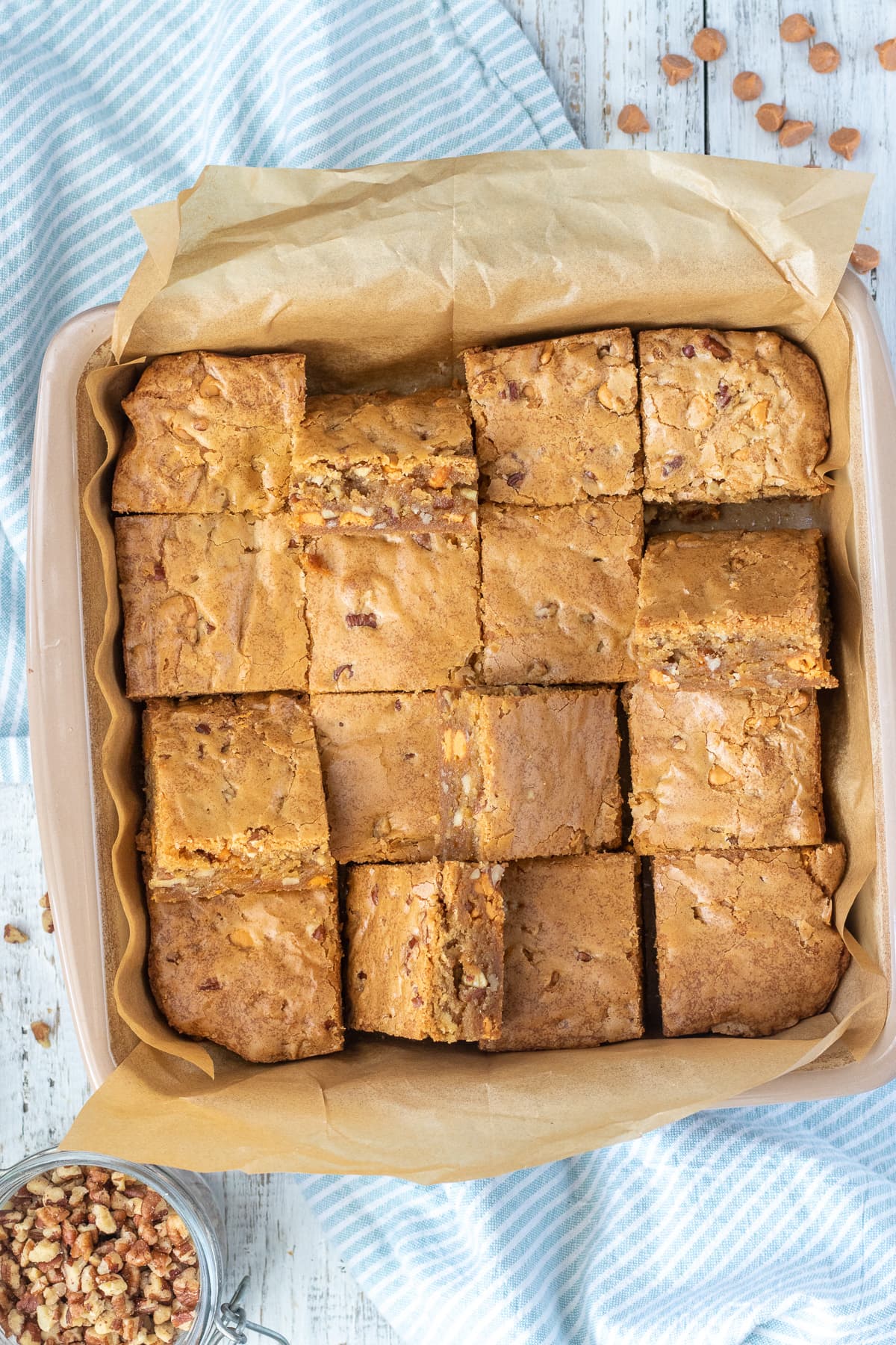 Pan of blondies