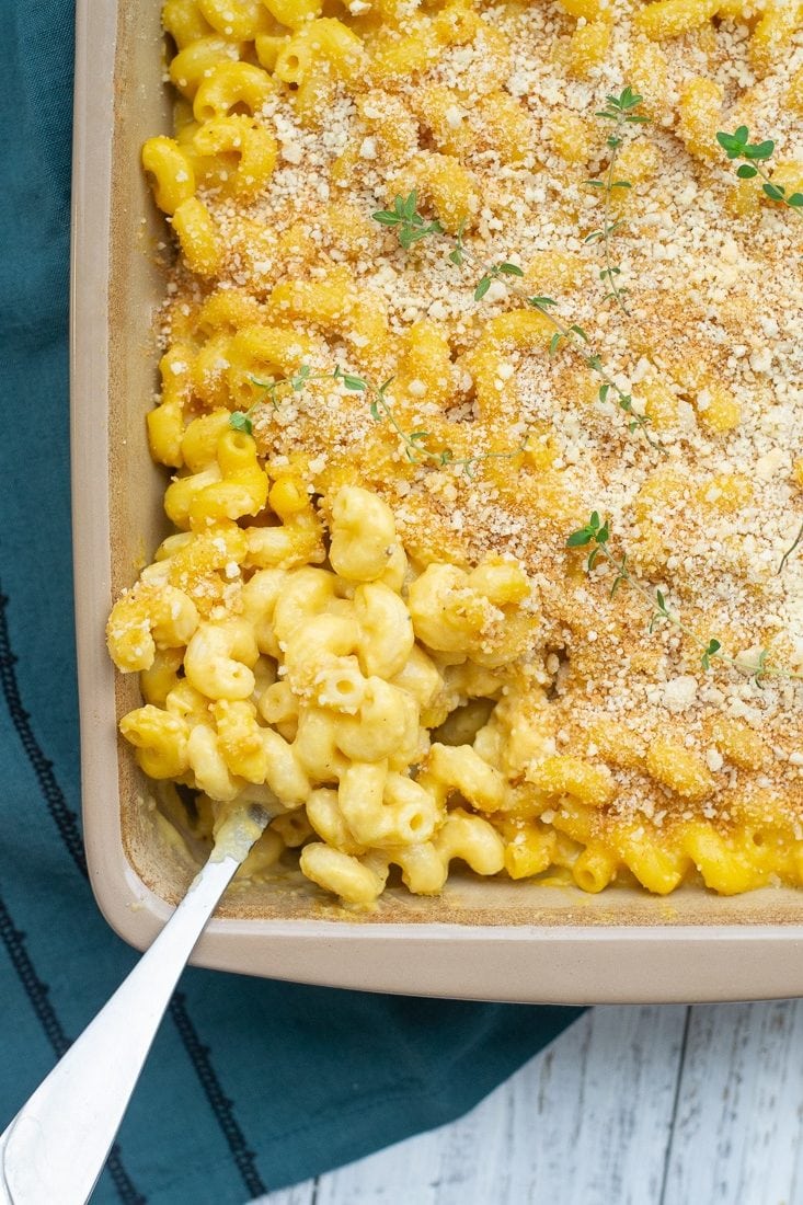 Creamy Butternut Squash Baked Mac and Cheese {Gluten Free Option}