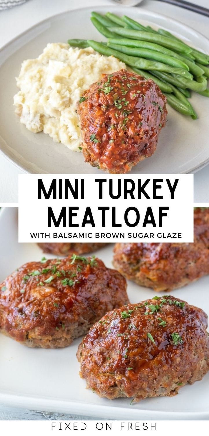 Mini turkey meatloaves are healthy and easy to make in under 40 minutes. These are perfect for weeknight meals or meal prep. 