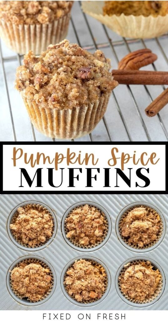 Pumpkin spice muffins are tender and fluffy. The perfect amount of pumpkin flavor is brought to the next level with browned butter, cinnamon, pecans, and pumpkin pie spice. 