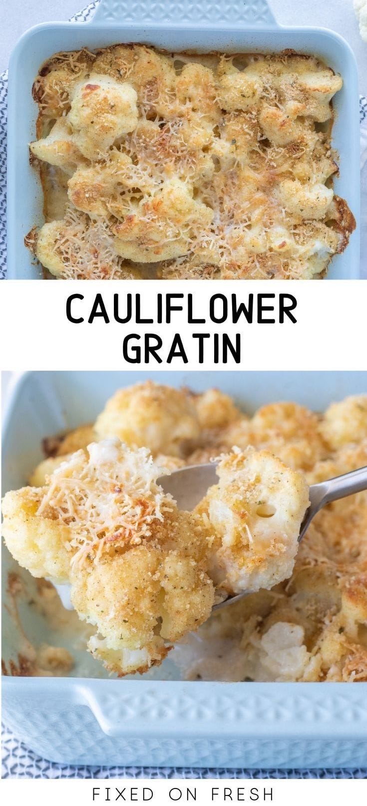 Cheesy Cauliflower Gratin [Low Carb] FIXED on FRESH