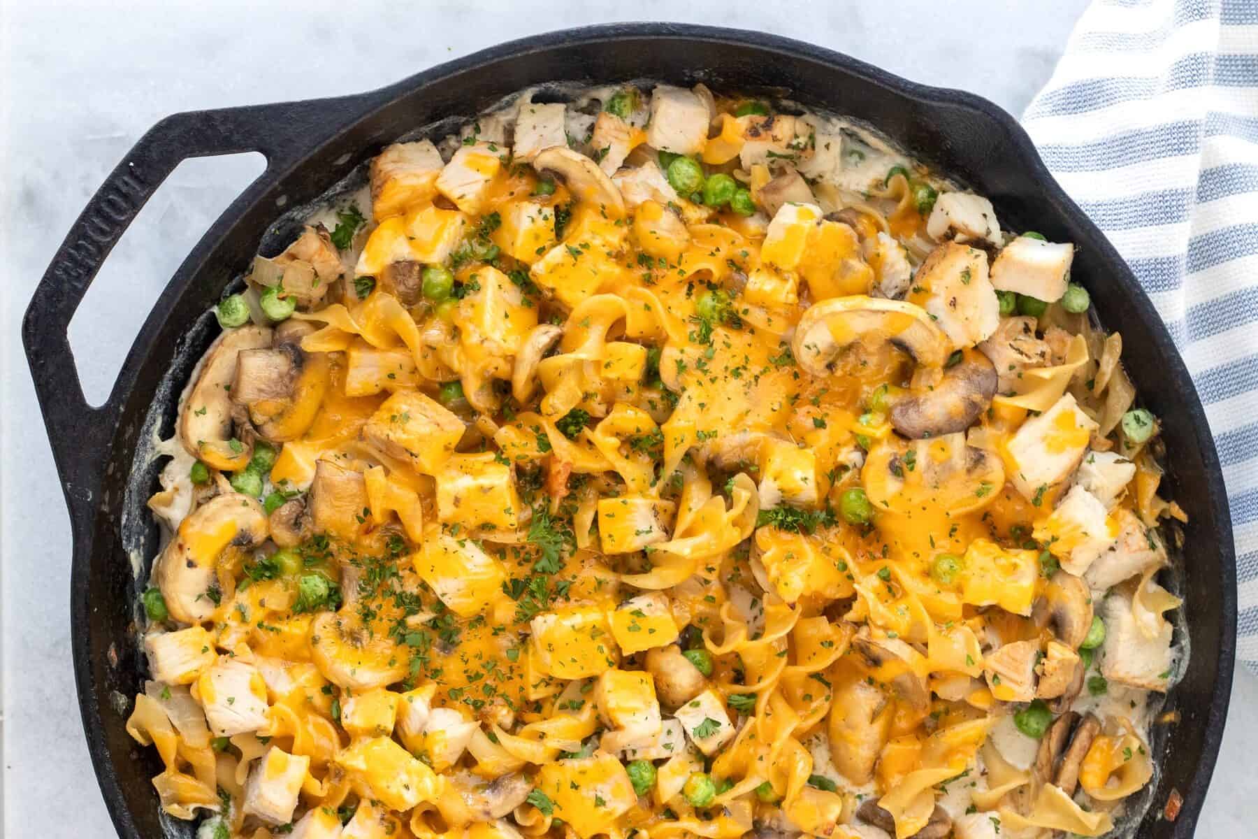 Healthy Chicken Noodle Casserole One Pot Dinner!