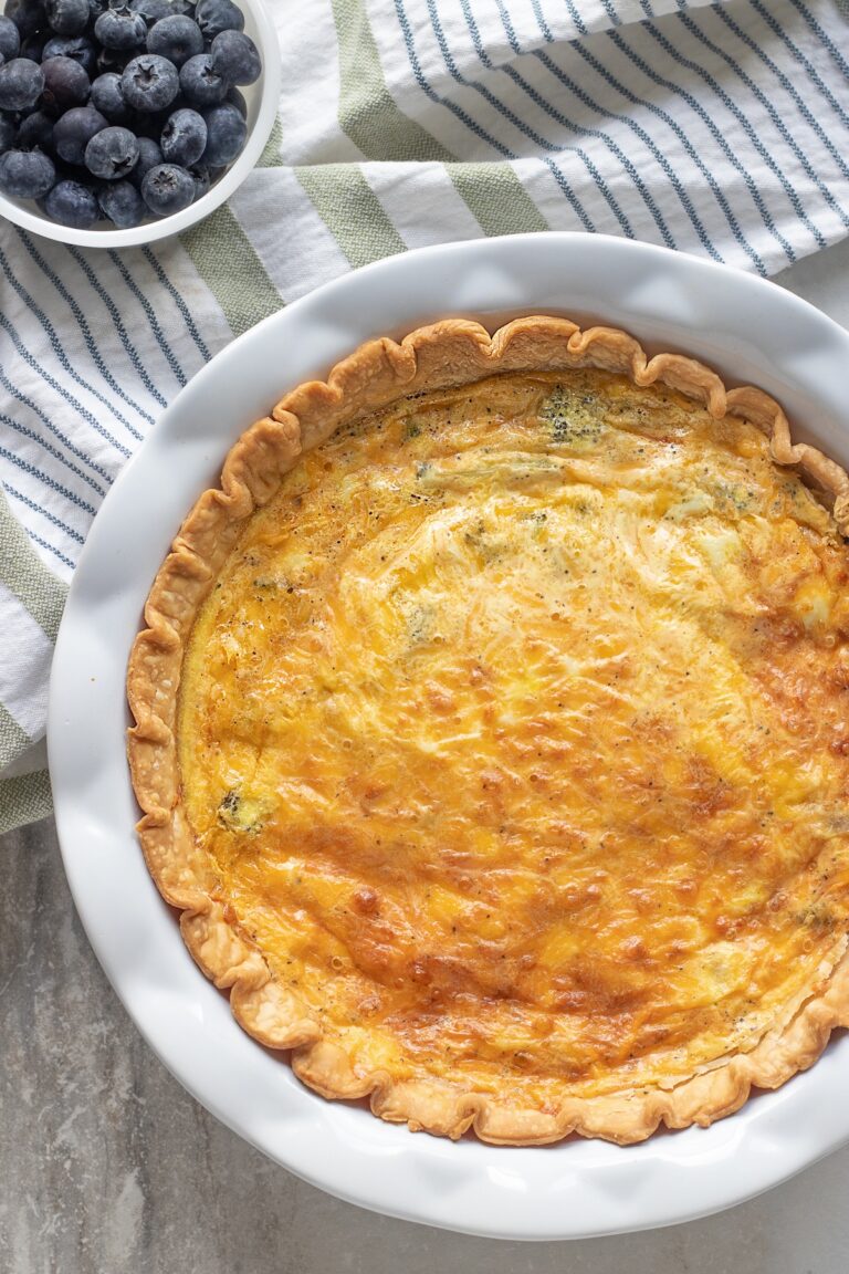Broccoli, Cheddar, and Chicken Quiche - FIXED on FRESH