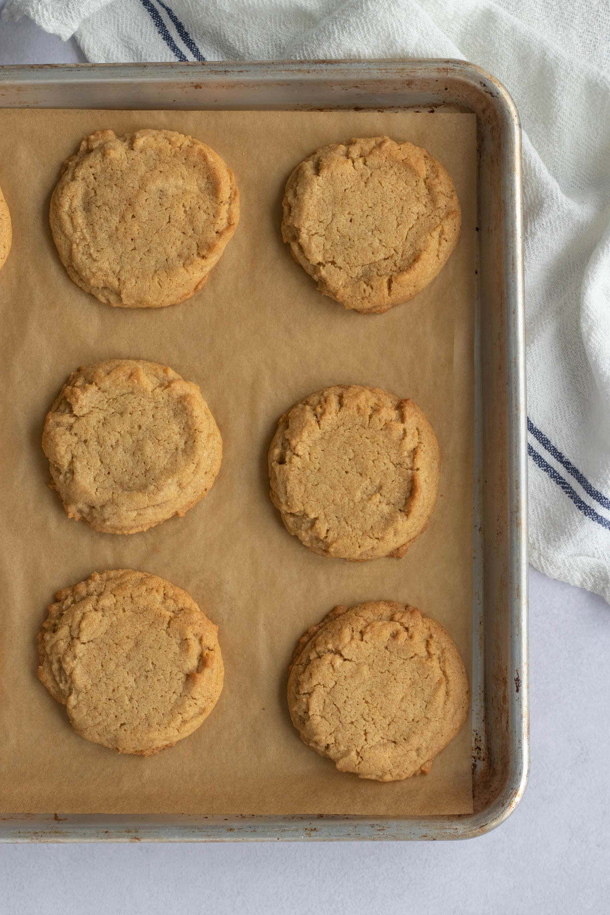 Dairy free peanut butter cookies, finished baking